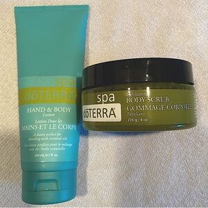 Doterra Body Scrub and Body Lotion Set.